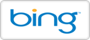 A blue and white bing logo on a white background.