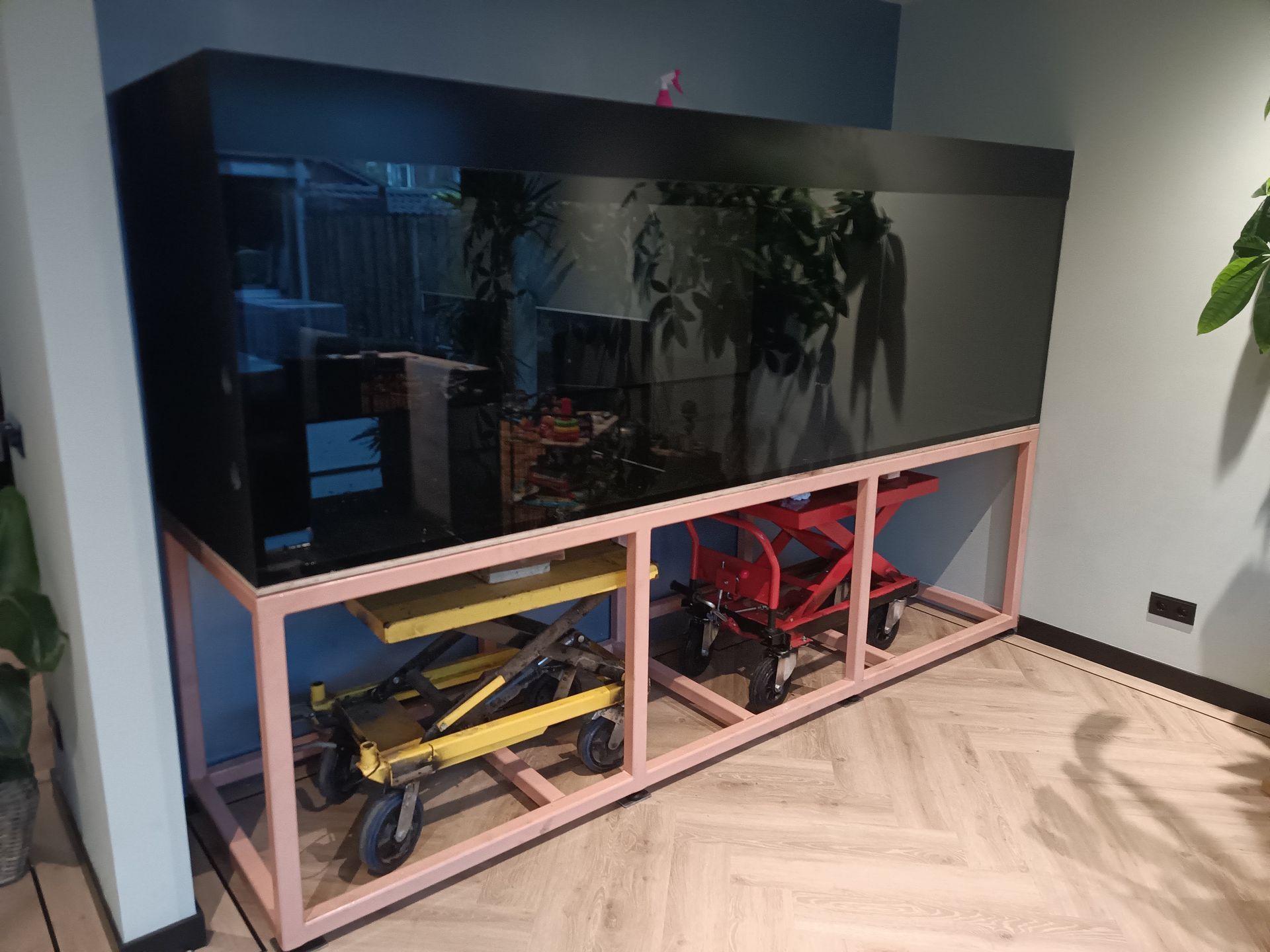 Een groot aquarium laten verhuizen