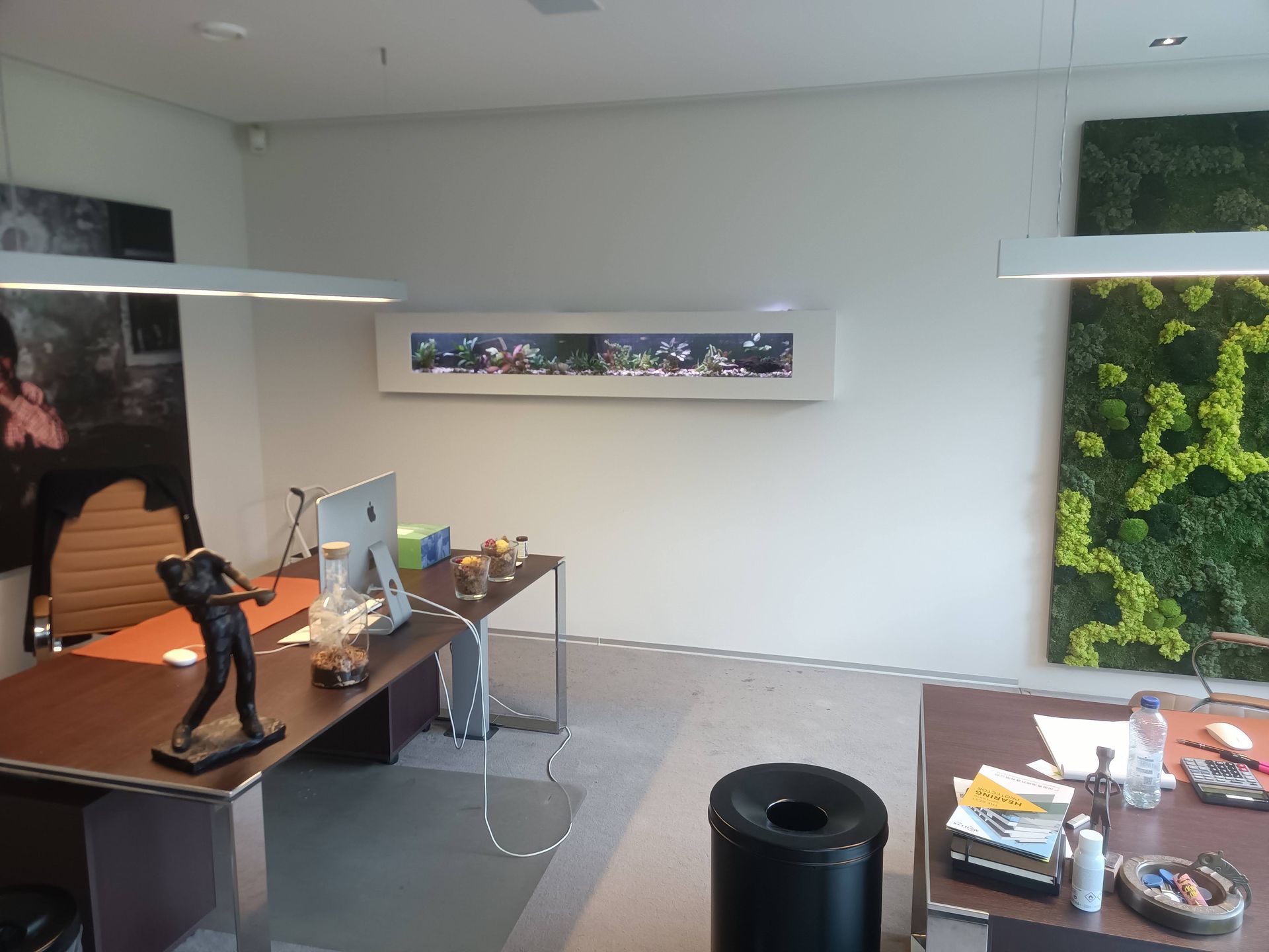 Aquariumonderhoud op kantoor