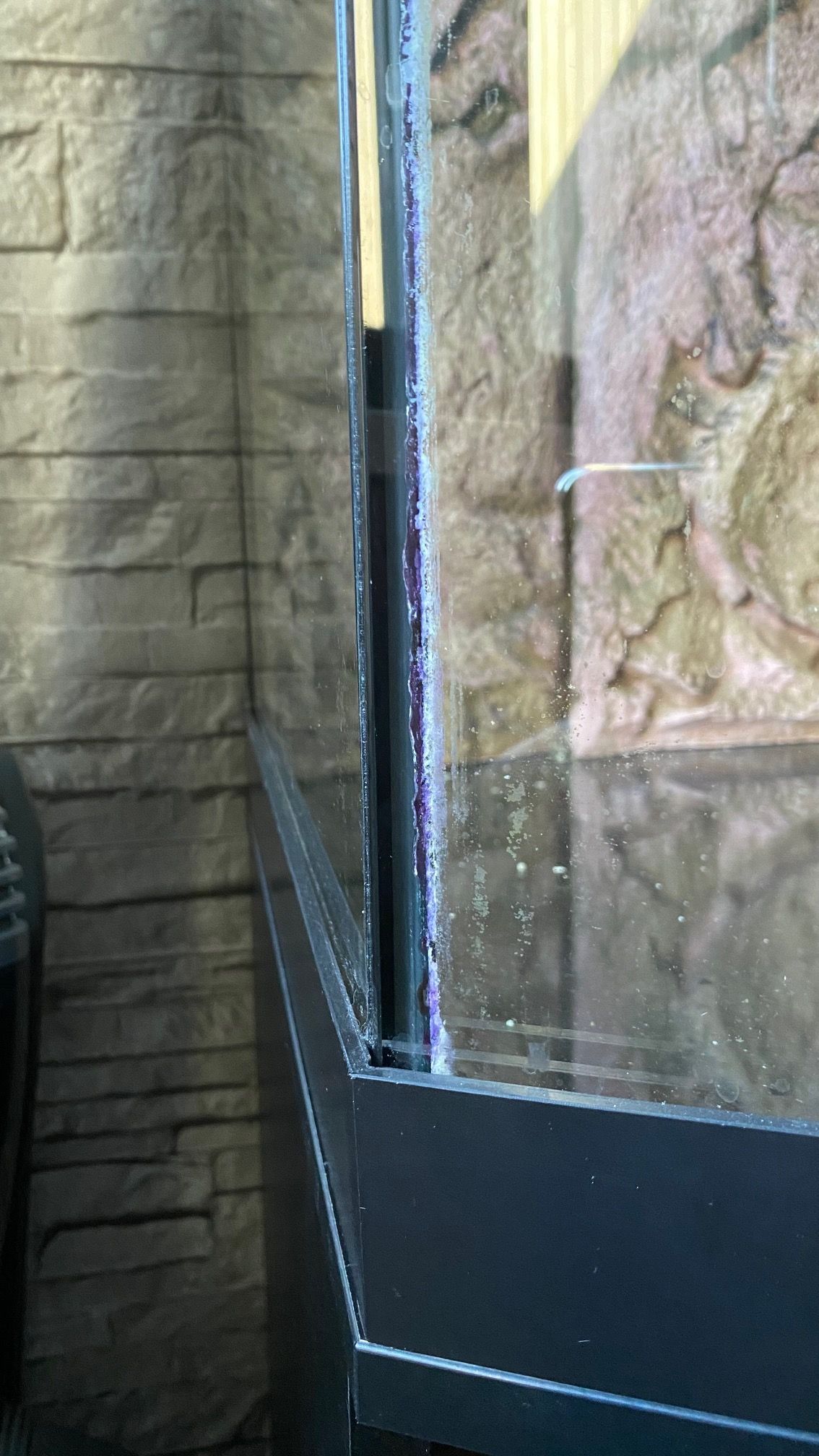 Lijmrand aquarium lekkage