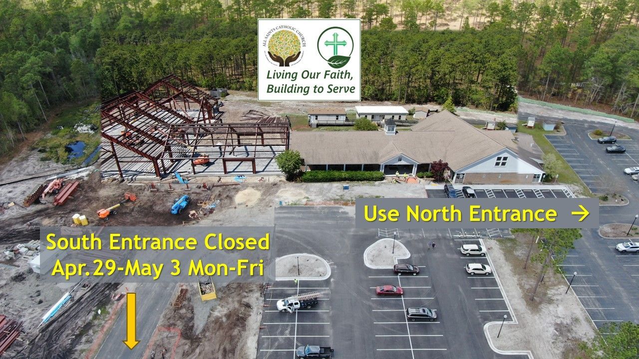 south entrance closed Mon-Fri 4/29-5/3