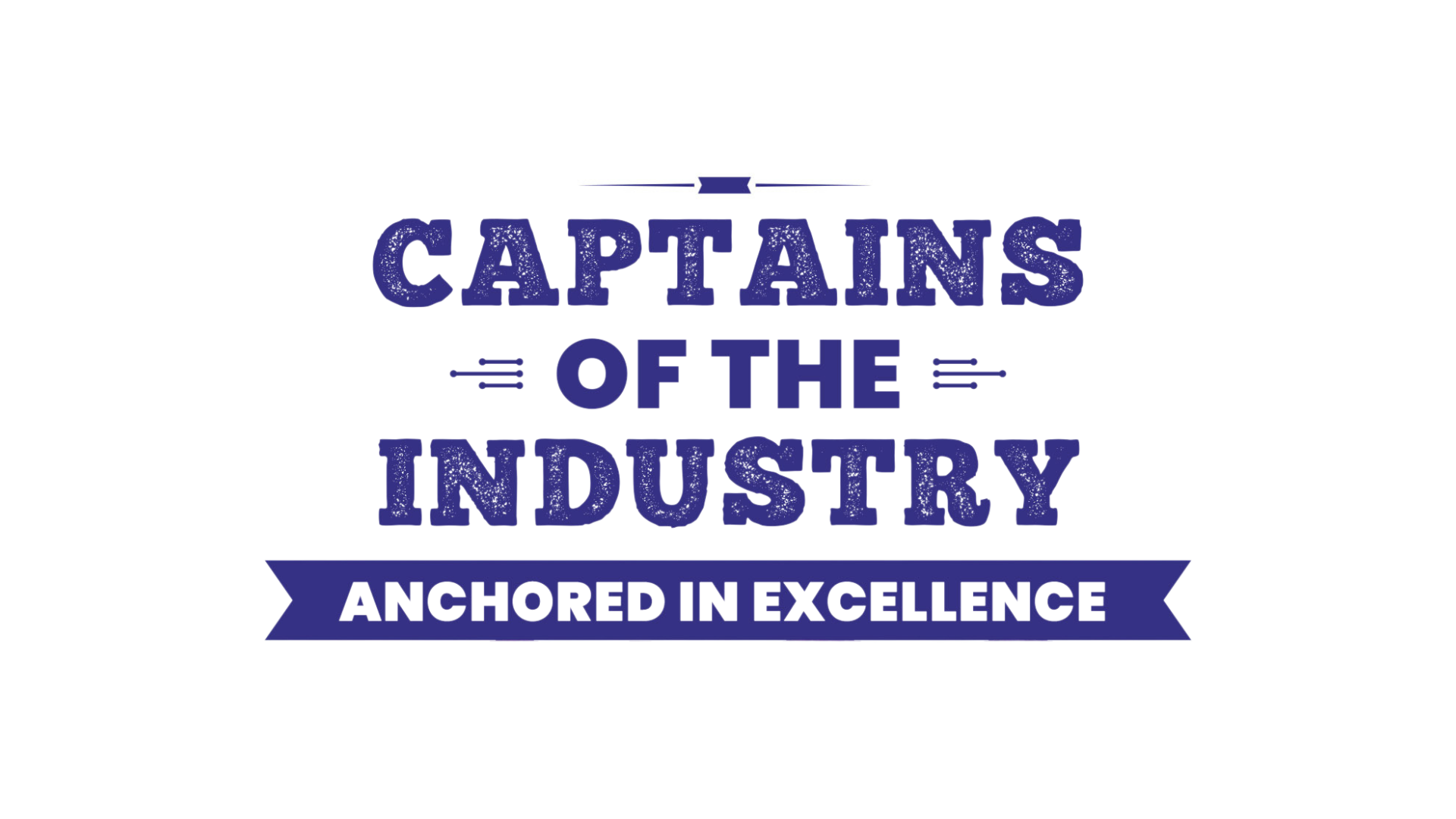 The logo for captains of the industry is anchored in excellence.