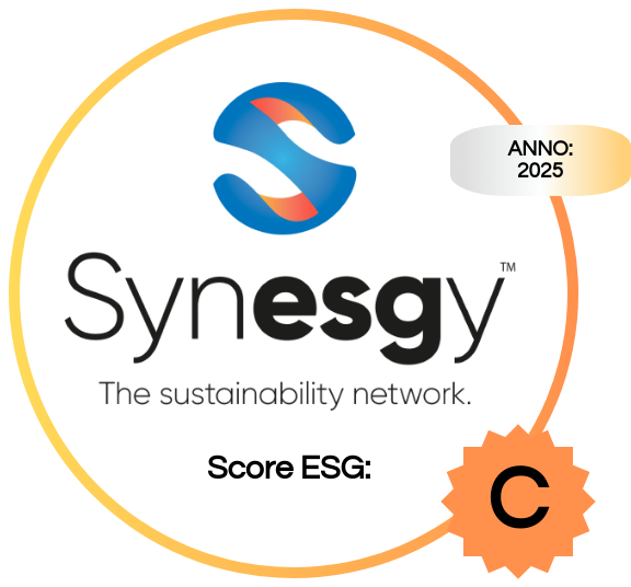 Logo di Synesgy: una rete di sostenibilità con punteggio ESG 