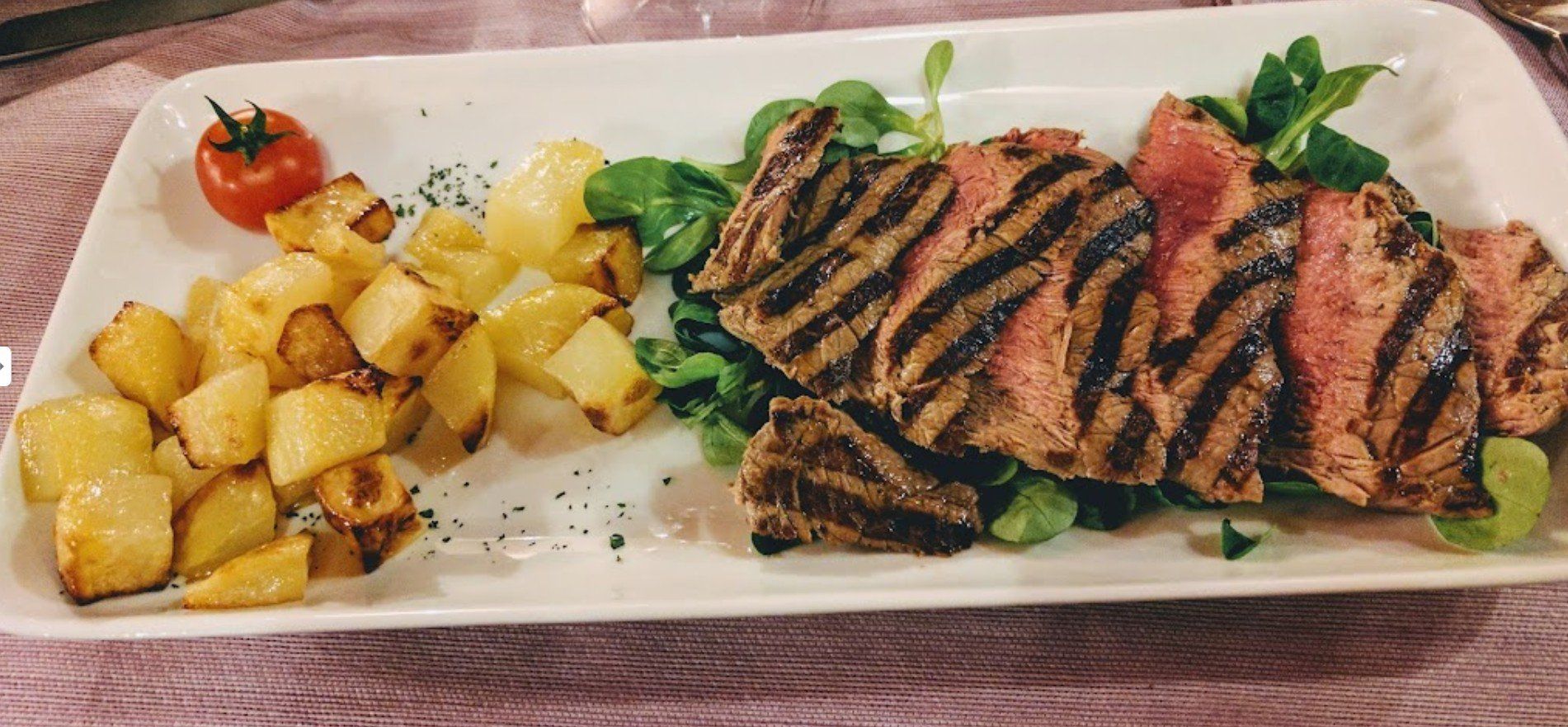 filetto con contorno di patate