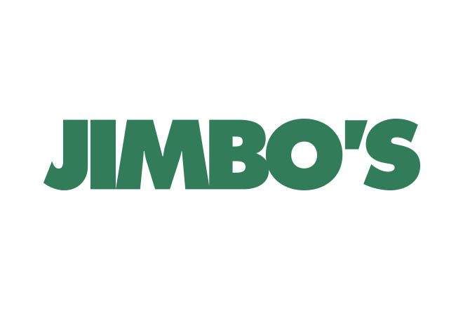 Jimbo's logo in green text on a white background.
