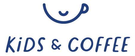 Logo: "Kids & Coffee" with a smiling cup of coffee.