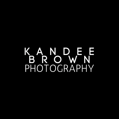 White text logo on a black background: "KANDEE BROWN PHOTOGRAPHY".