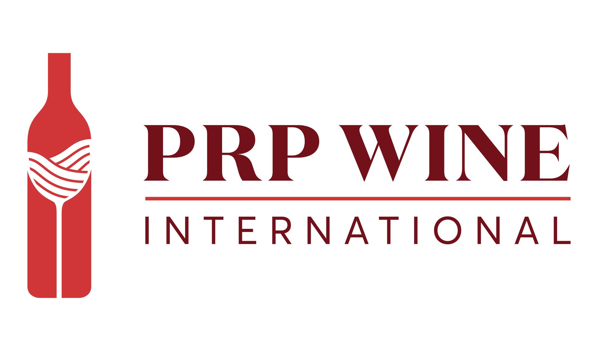 Red wine bottle logo with PRP WINE INTERNATIONAL text.