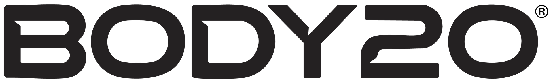 Body20 logo in black bold font, registered trademark symbol.