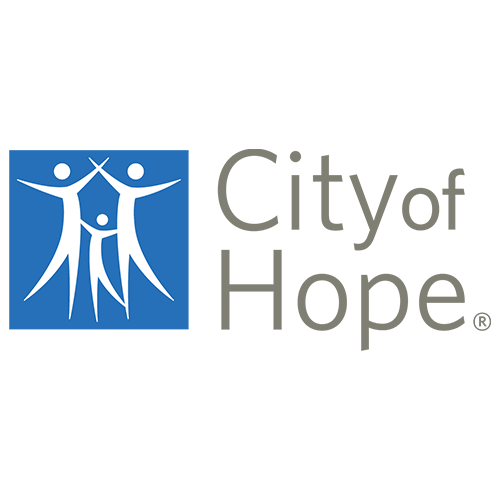 City of Hope logo: stylized family in a blue square next to "City of Hope" in gray.