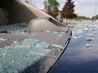 Smashed Windshield — Auto Glass in Terrell, Tyler, and Lewisville, TX.