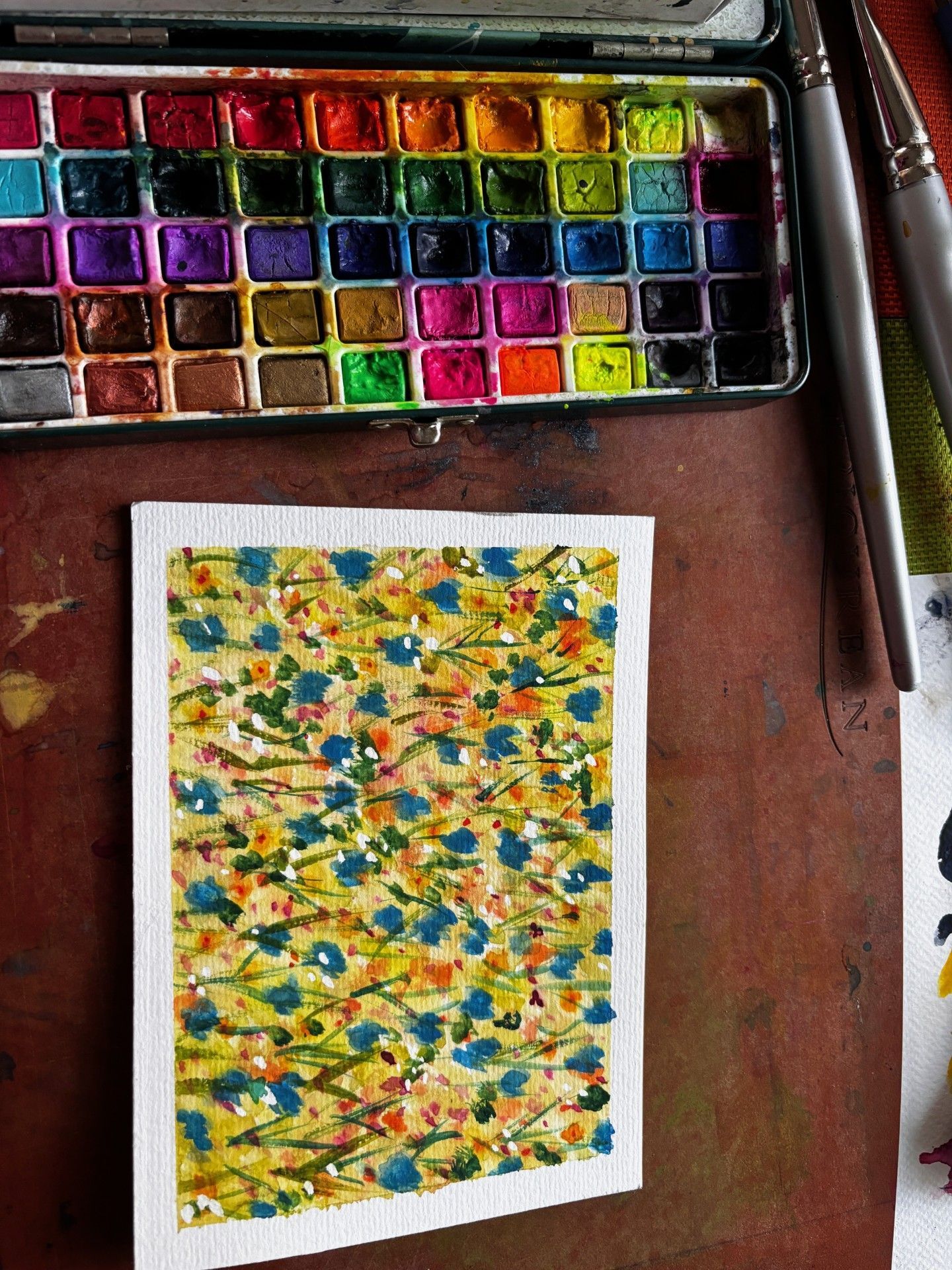 Watercolor for the soul class at Creative 360