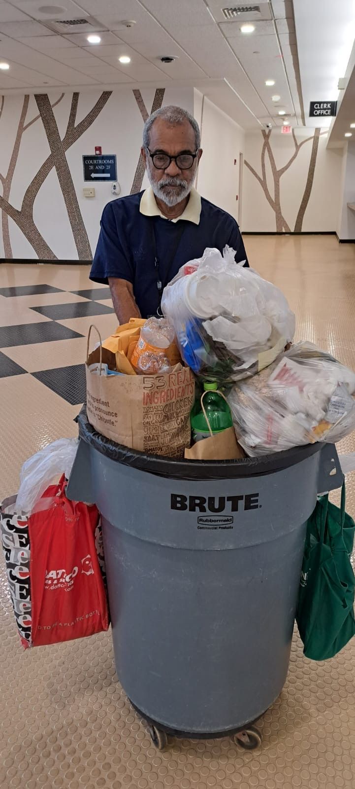 Professional Janitor Collected a Bunch of Trash