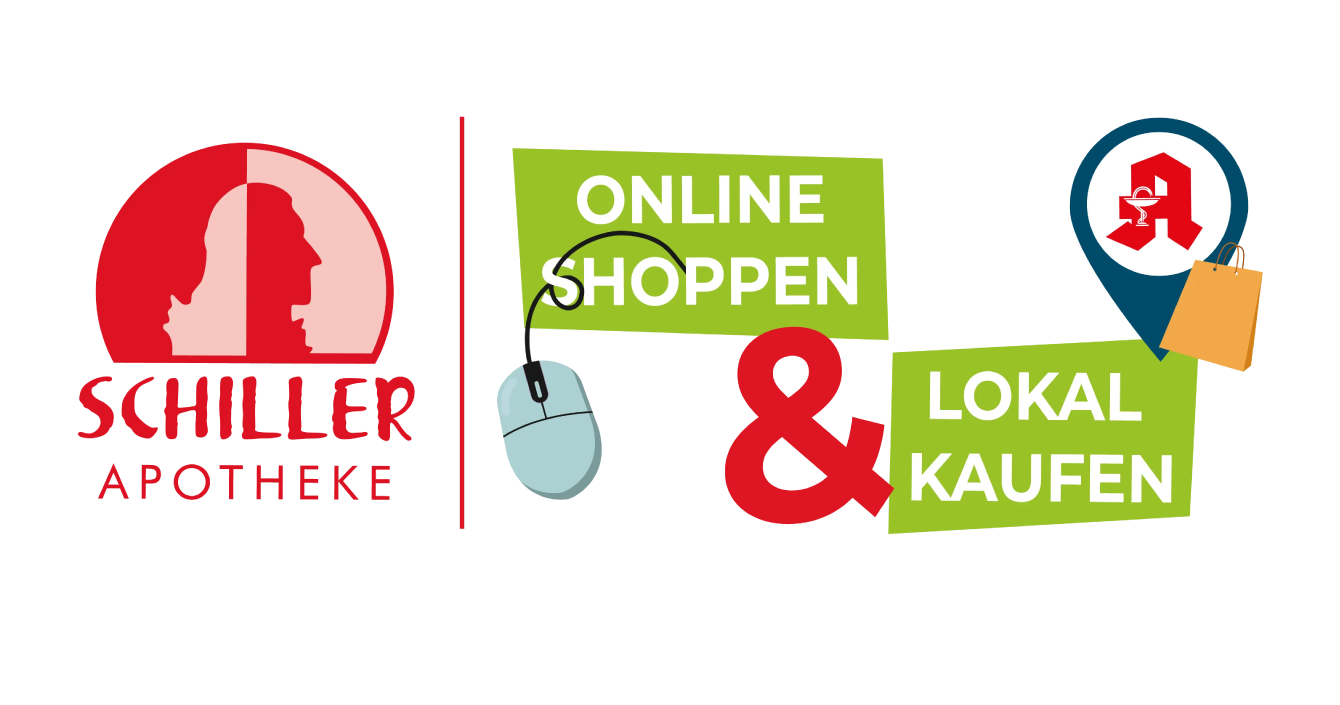 Ein Logo für eine Apotheke namens Schiller Apotheke