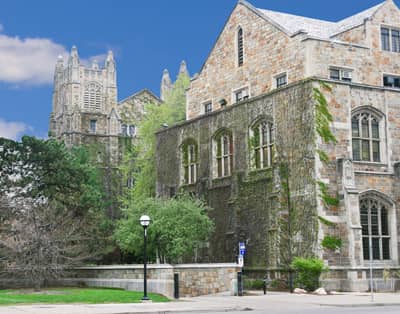 University of Michigan Law School, Ann Arbor. Clear blue sky.