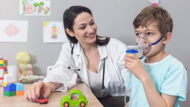 Child Using Aereosol — Hickory, NC — Hickory Allergy and Asthma Clinic PA