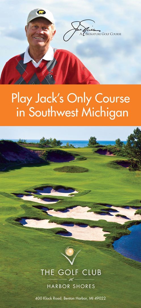 A man is standing on a golf course in southwest michigan