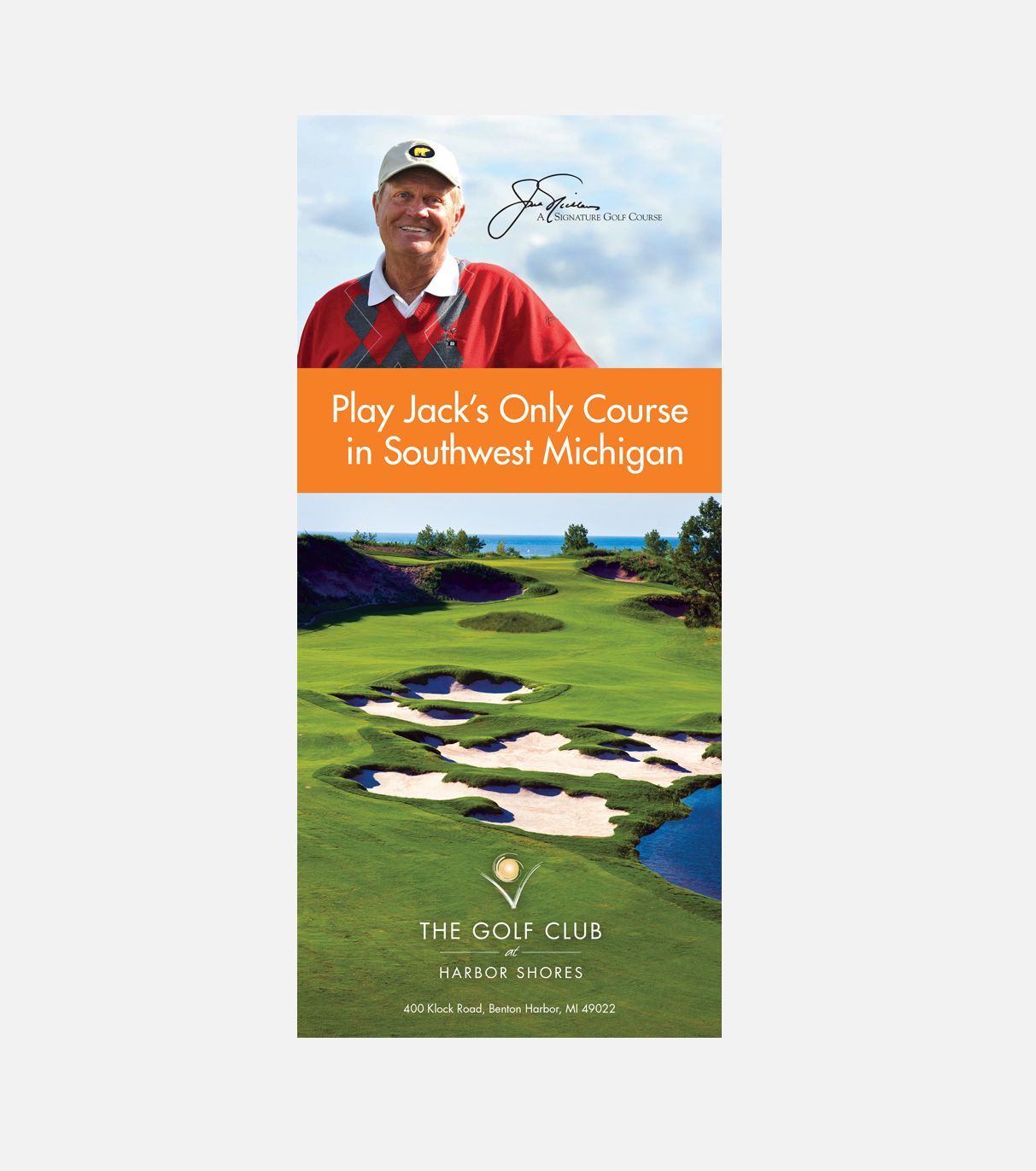 A brochure for play jack 's only course in southwest michigan