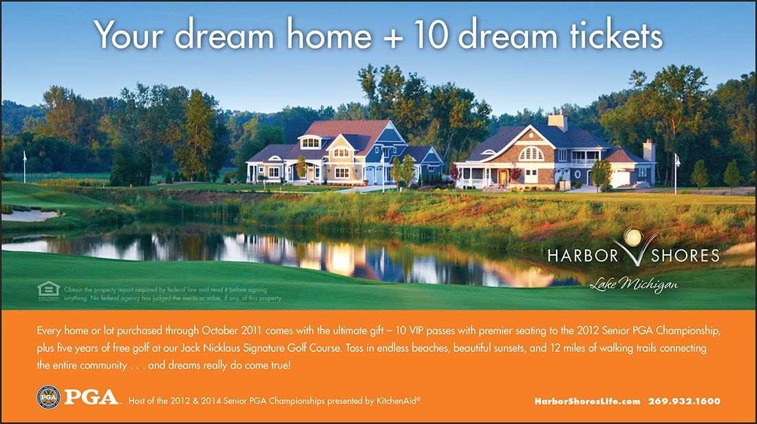 An advertisement for harbor heights says your dream home + 10 dream tickets