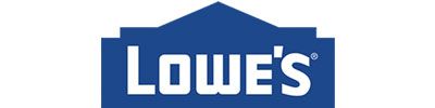 The logo for lowe 's is a blue house with white letters.