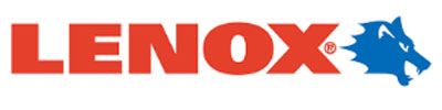 The lenox logo is red and blue on a white background.