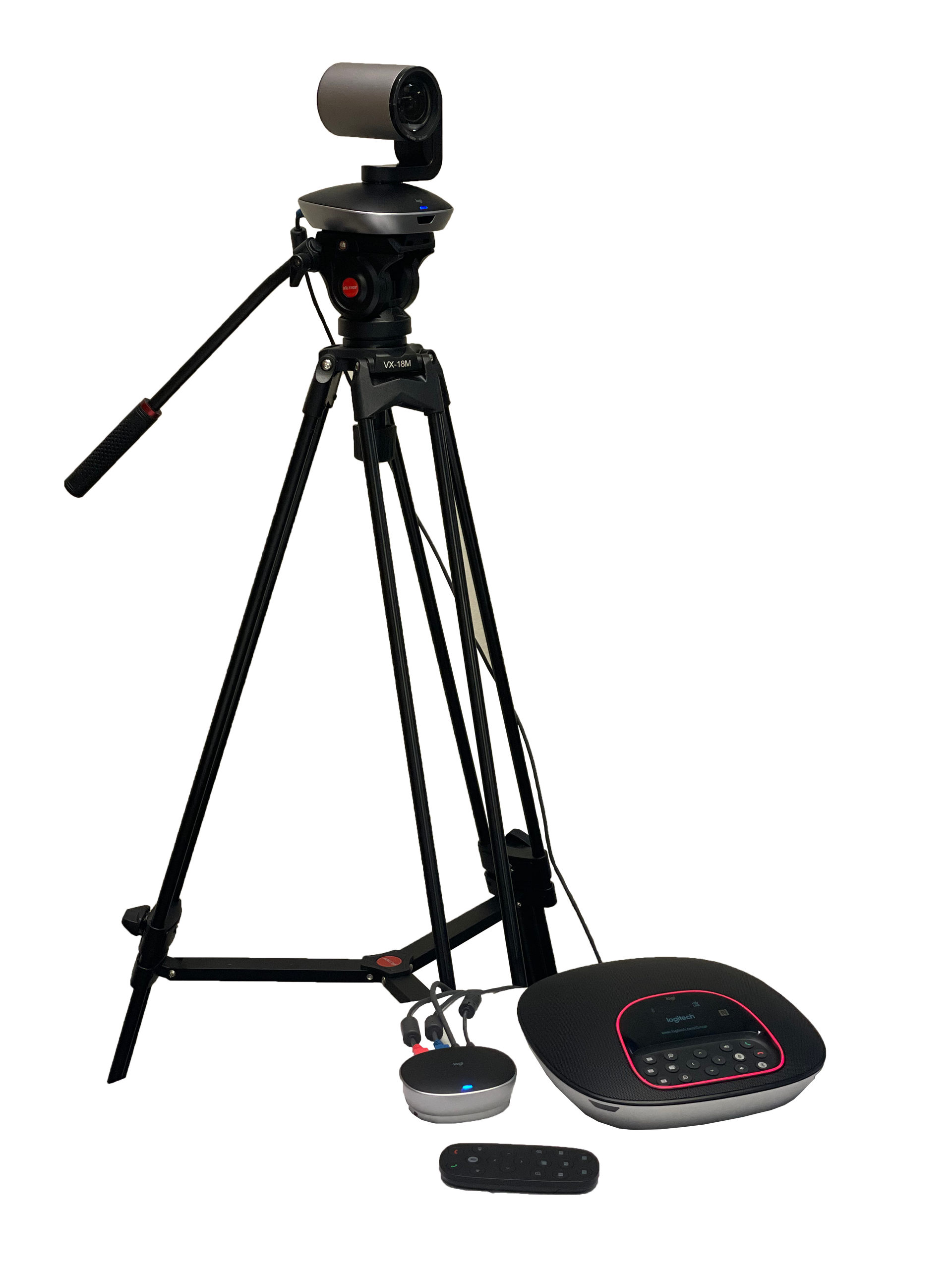 Logitech PTZ Streaming Camera
Comes with base station,tripod, speaker and microphone (built-in)