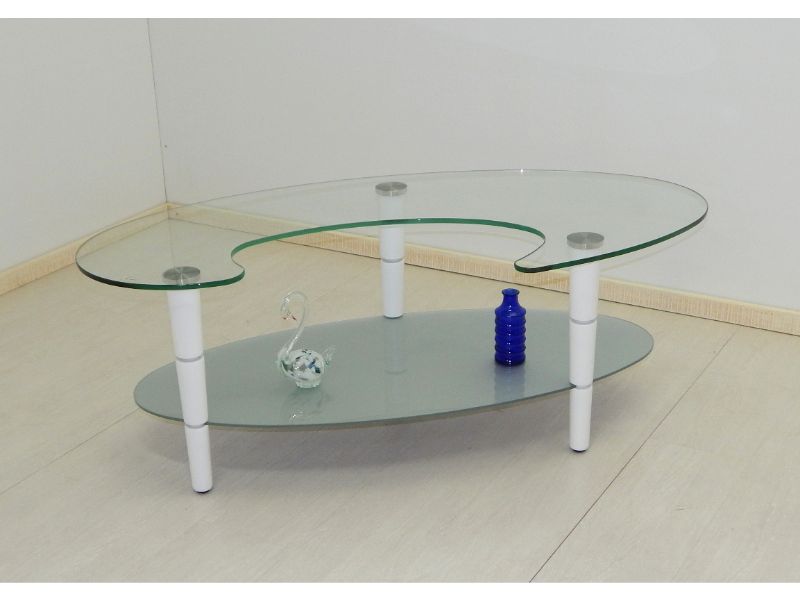 Tavolo in vetro irregolare