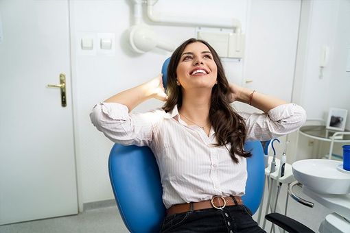 Woman Preparing for a Dental Visit