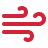 Red wind symbol.
