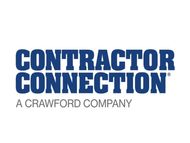 Logo for Contractor Connection, a Crawford Company, in blue and white.