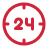 Red circle with