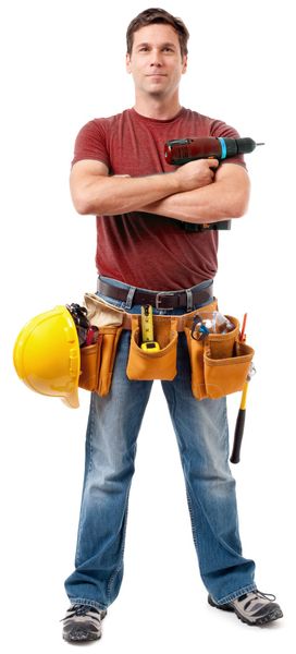 Construction Worker Holding a Power Drill | Chicago, IL | Turek & Sons