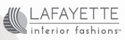 A logo for lafayette interior fashions is shown in black and white