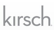 The word kirsch is written in gray letters on a white background.