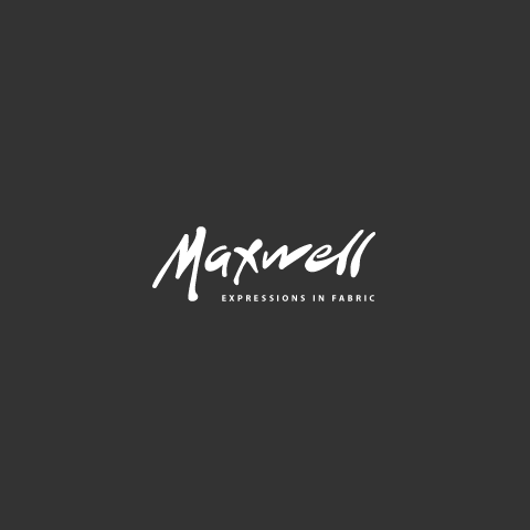 A black and white logo for maxwell expressions in fabric