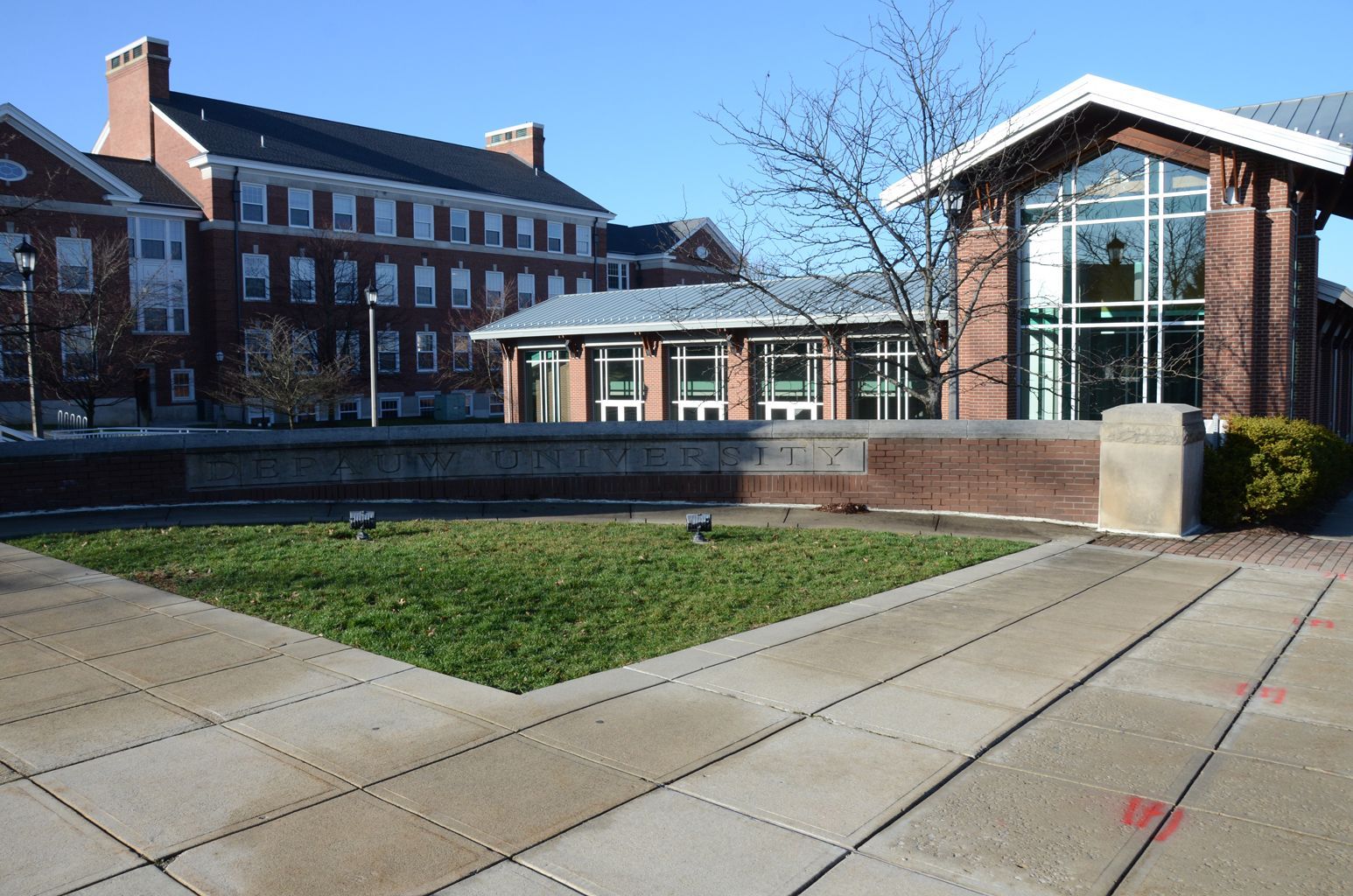 A large brick building with a lot of windows