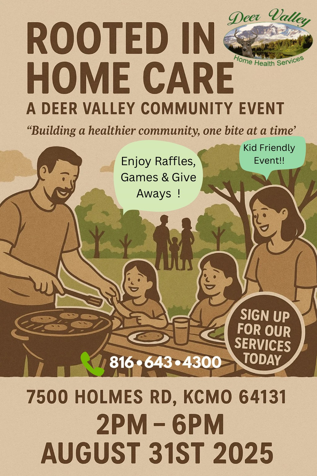Poster for a Deer Valley community event: 