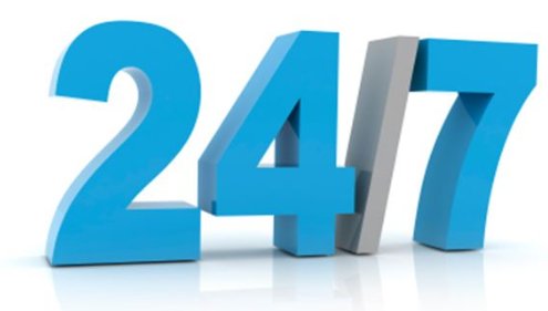 reperibilità 24 ore su 24, 7 giorni su 7