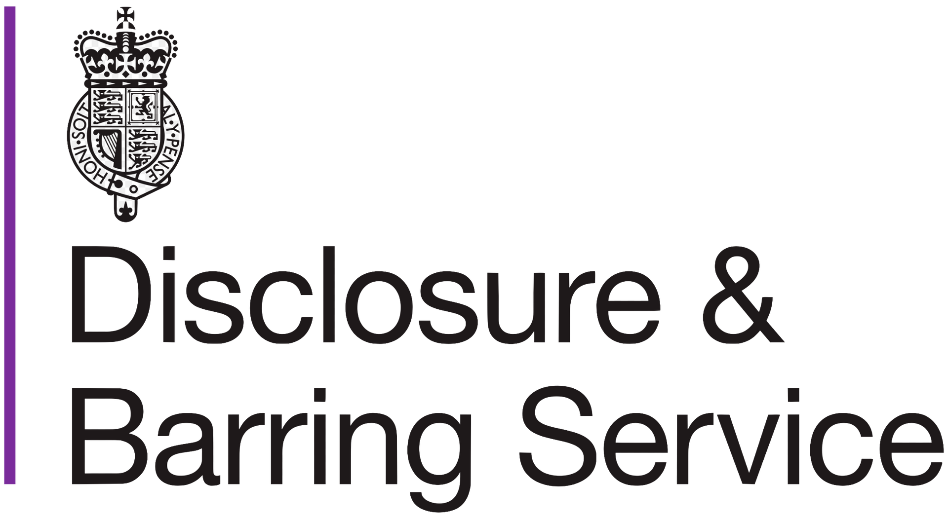 A logo for discclosure and barring service with a crown on it.