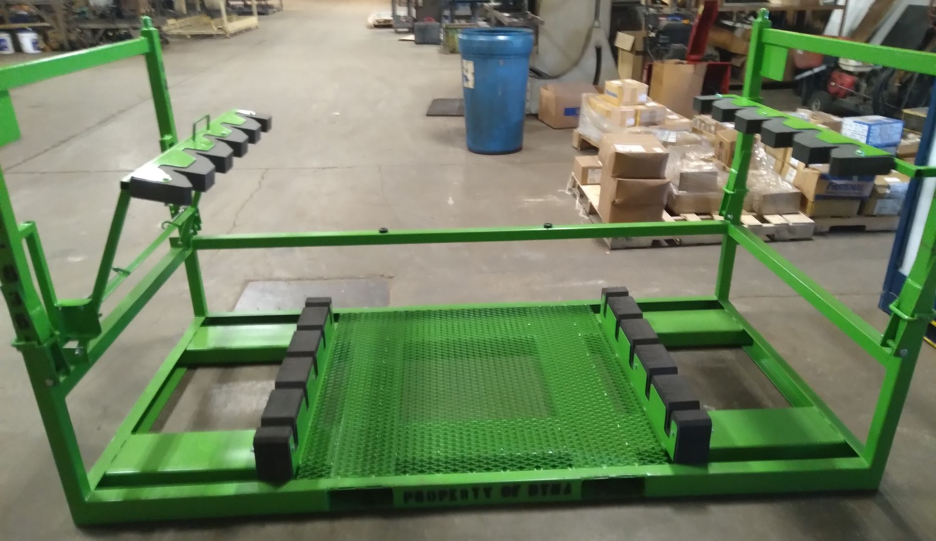 exhaust racking shipping rack