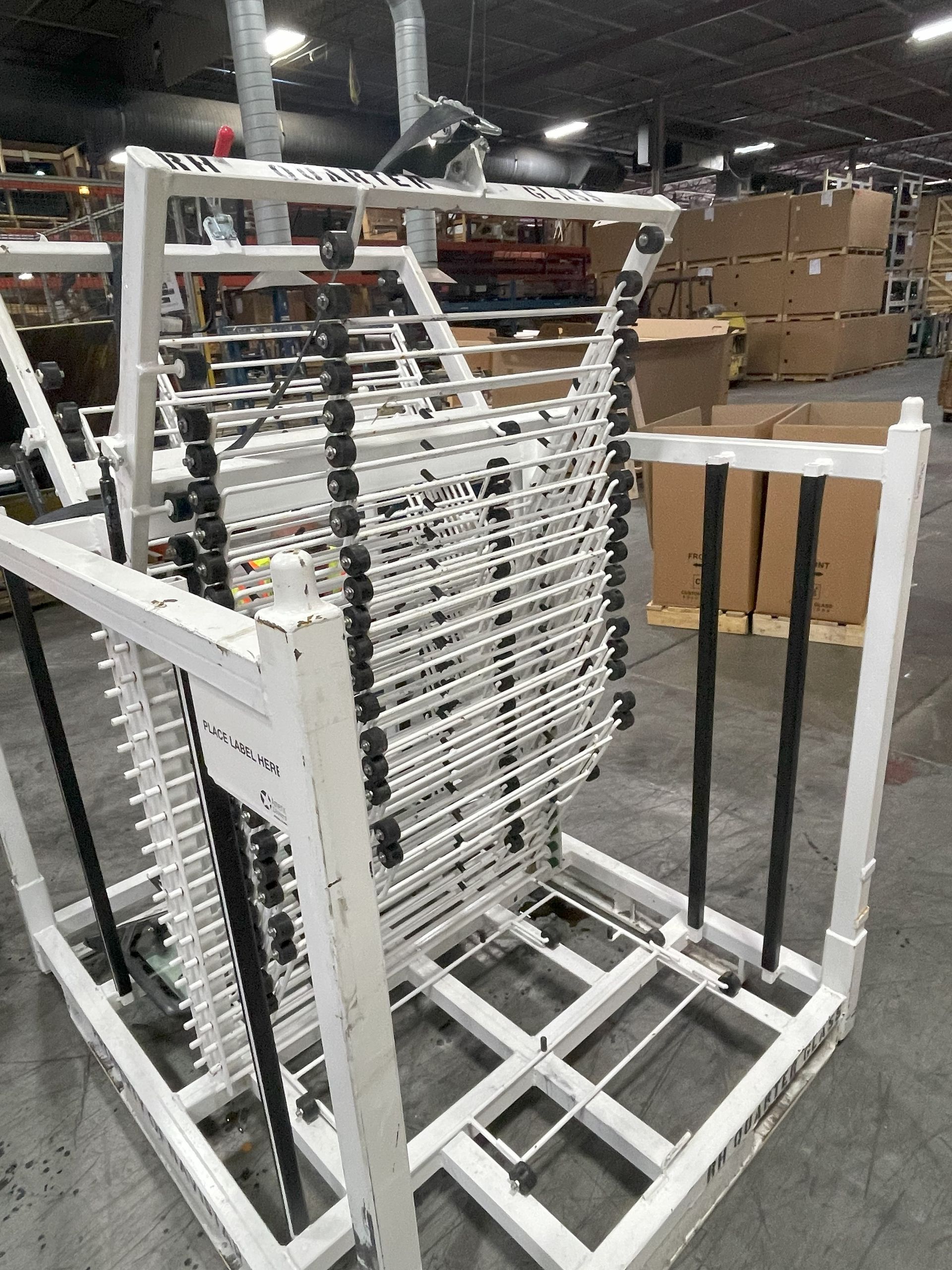 International quarter glass shipping rack