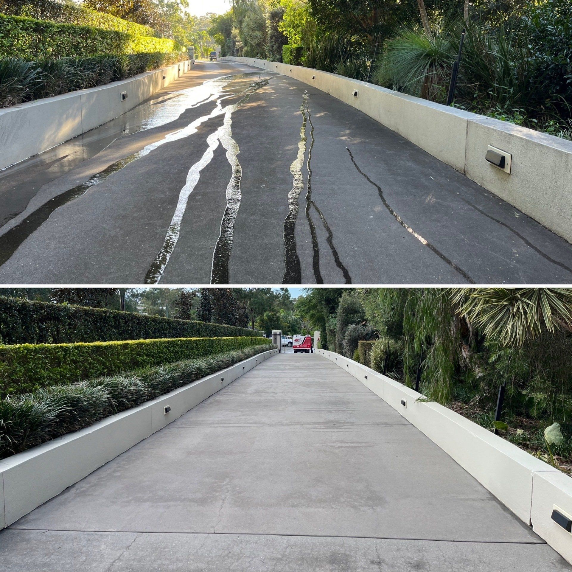 High Pressure Cleaned Driveway — Jackson’s Window Cleaning in Nerang, QLD
