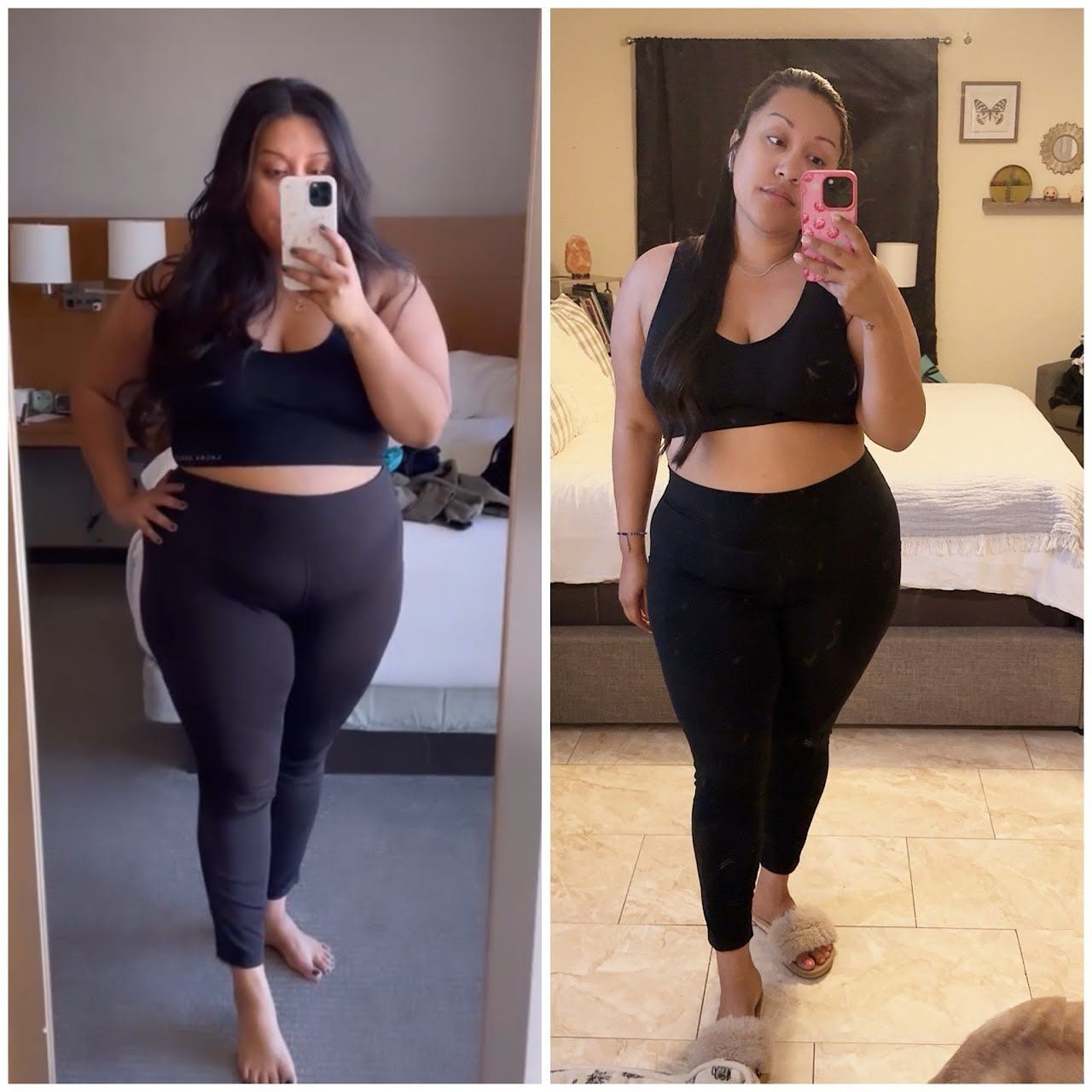 A woman is taking a picture of herself in a mirror