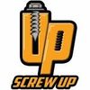 Logo with an orange screw and the words "SCREW UP".