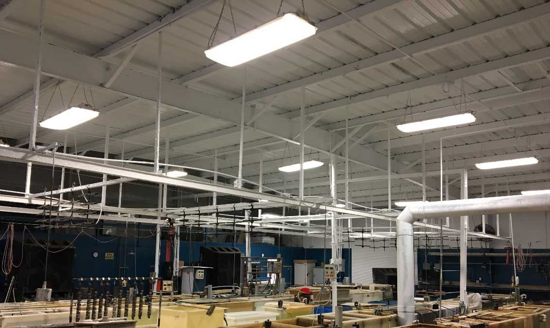 Picture of Seminole Metal Finishing's electroplating shop.