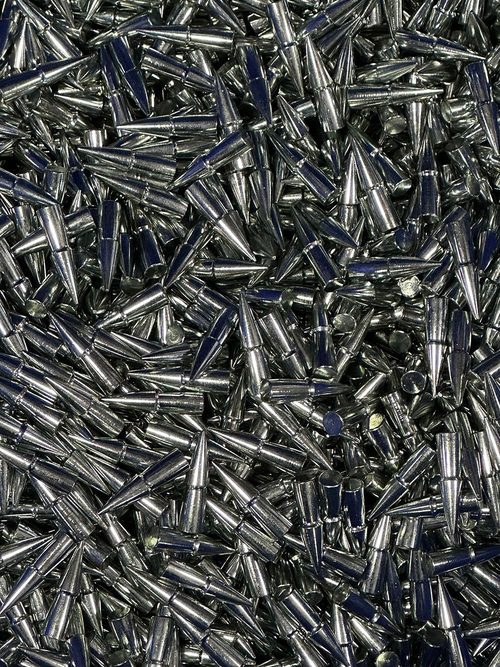 Clear zinc plated bullets by Seminole Metal Finishing.