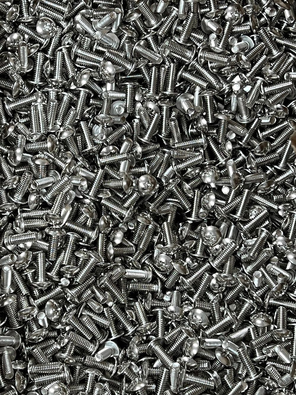 Bright nickel-plated screws by Seminole Metal Finishing.