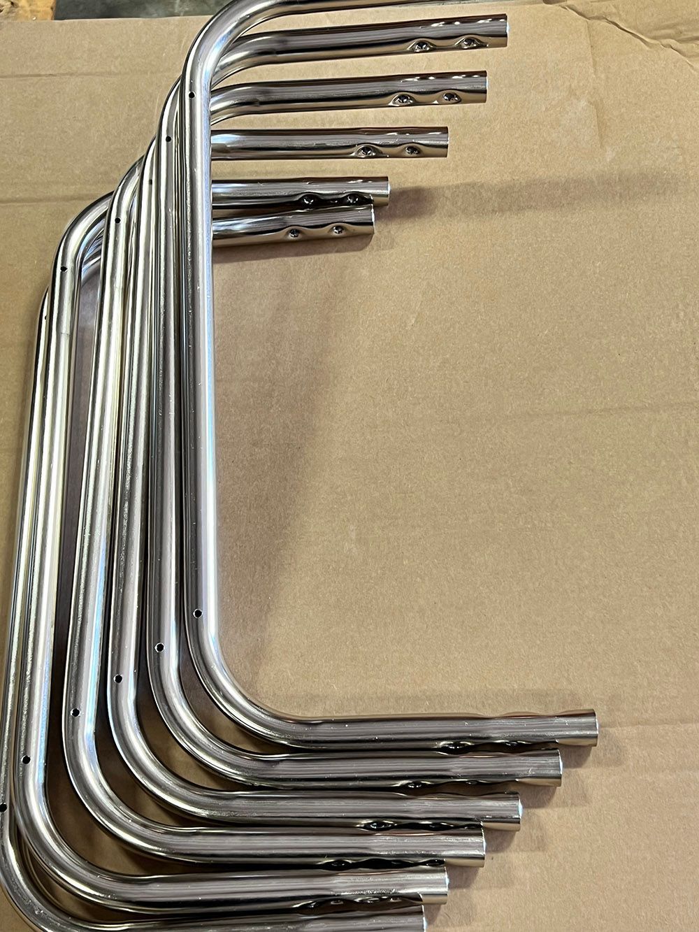 Safety handles plated with electroless nickel by Seminole Metal Finishing.