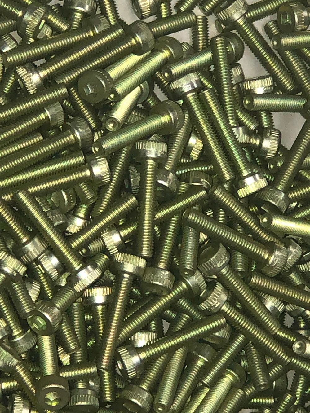 Yellow zinc plated bolts by Seminole Metal Finishing.  