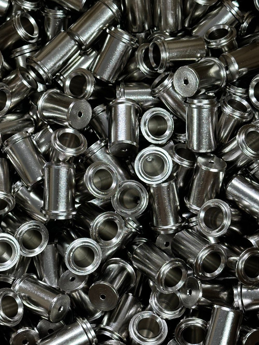 Barrel plated bright nickel-plated brass by Seminole Metal Finishing.